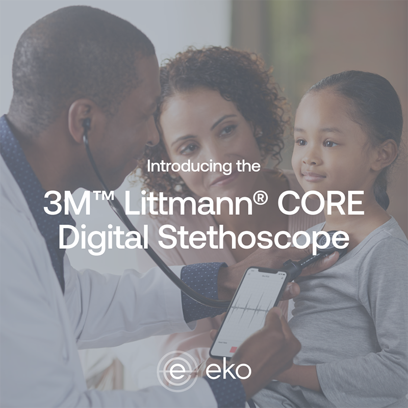 3M Littmann Core Digital Stethoscope - Black / Rainbow